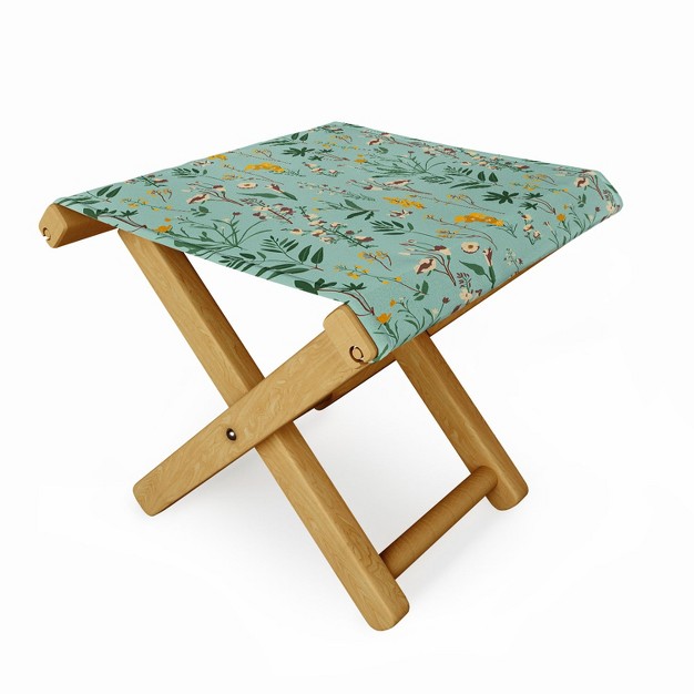 Holli Zollinger Zarah Wildflower Folding Stool Deny Designs