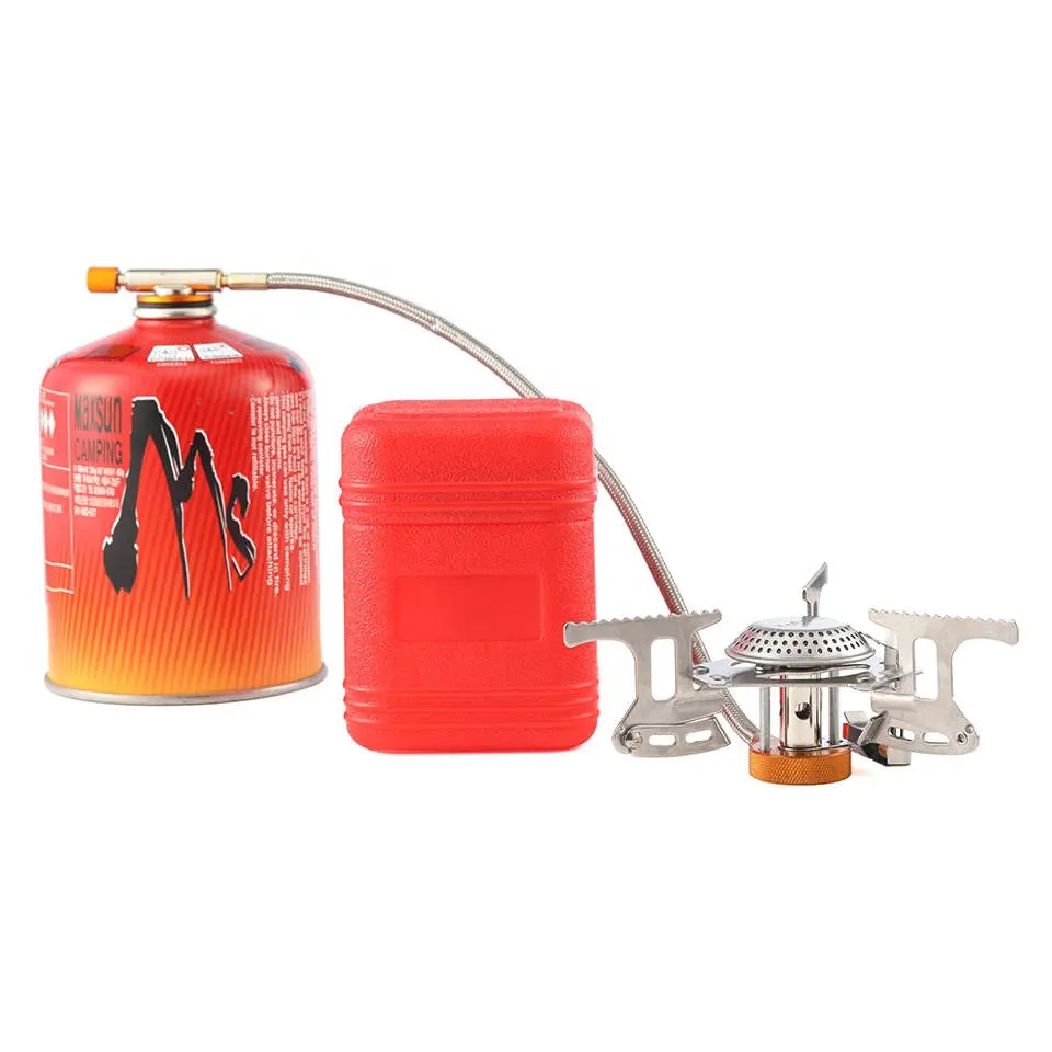 Outdoor Camping Portable Gas Cooker Stove For Camping Hiking Accessories Adapter For Filling Gas Cylinders oy Windshield