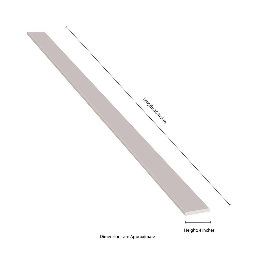 MSI White Double Beveled 4 in. x 36 in. Polished Engineered Marble Threshold Floor and Wall Tile (1 sq. ft.Each) THD2WH4X36DB