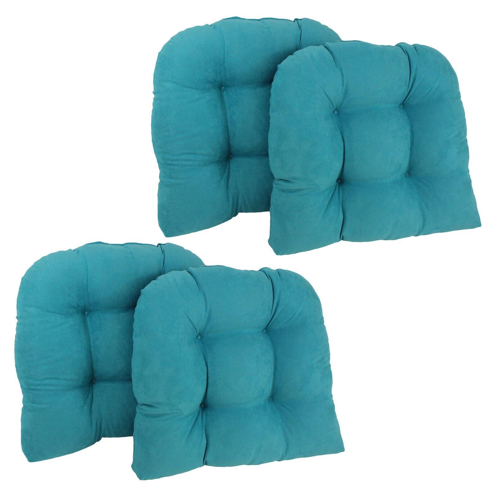 Blazing Needles Reo Solid U-Shaped Outdoor Chair Cushion - Set of 4