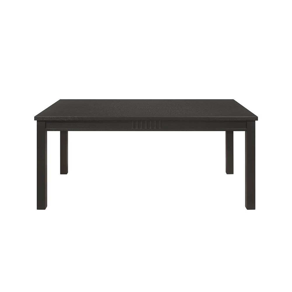 Rectangular Wooden Dining Table in Matte Black