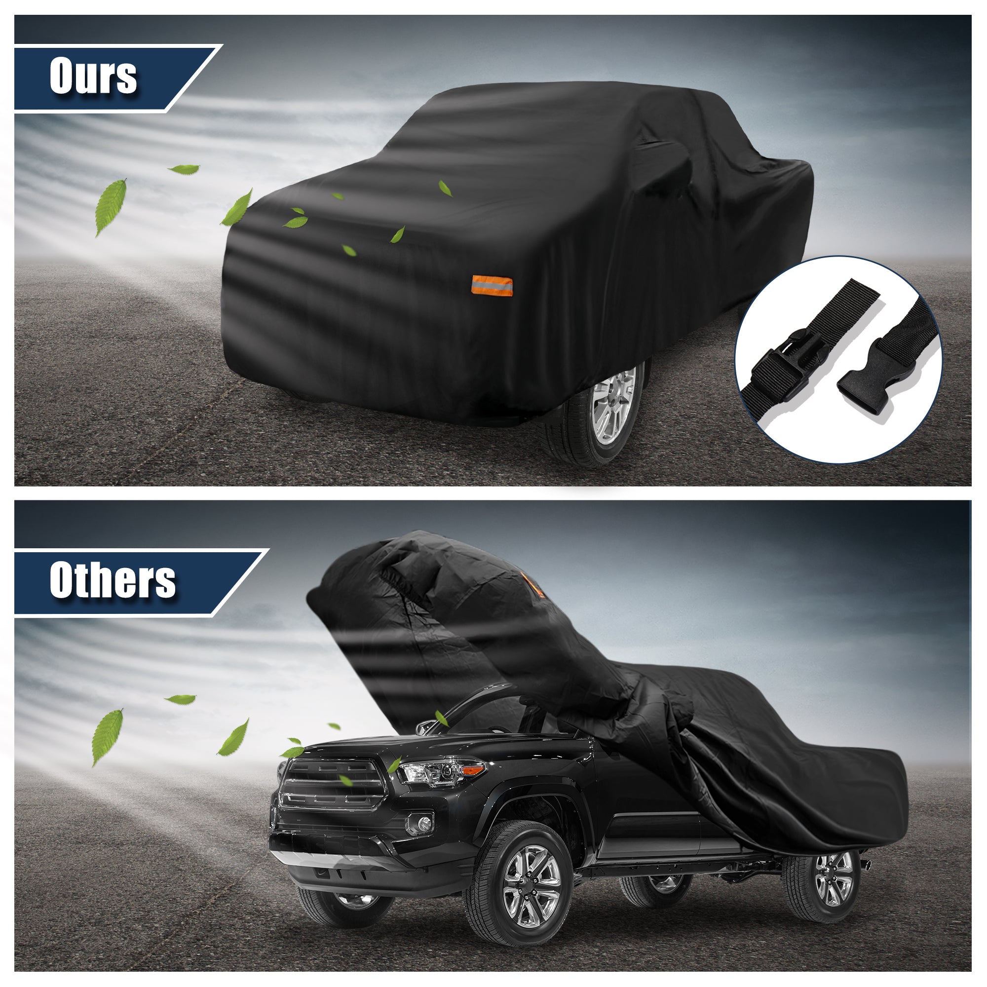 Unique Bargains Pickup Truck Cover for Toyota Tacoma Extended Cab Crew Cab 4-Door 2005-2021