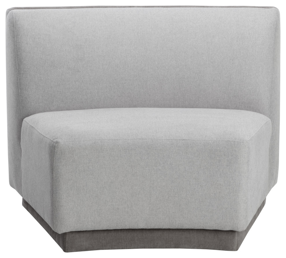 Jaclyn Modular Armless Chair Egypt Light Grey / Danny Medium Grey   Transitional   Armchairs And Accent Chairs   by Sunpan Modern Home  Houzz