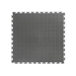 VersaTex Raised Coin Gray 18 in. W x 18 in. L Rubber Interlocking Modular Flooring Tile (54 sq. ft.) 24-Pack 11GRN5321818C24