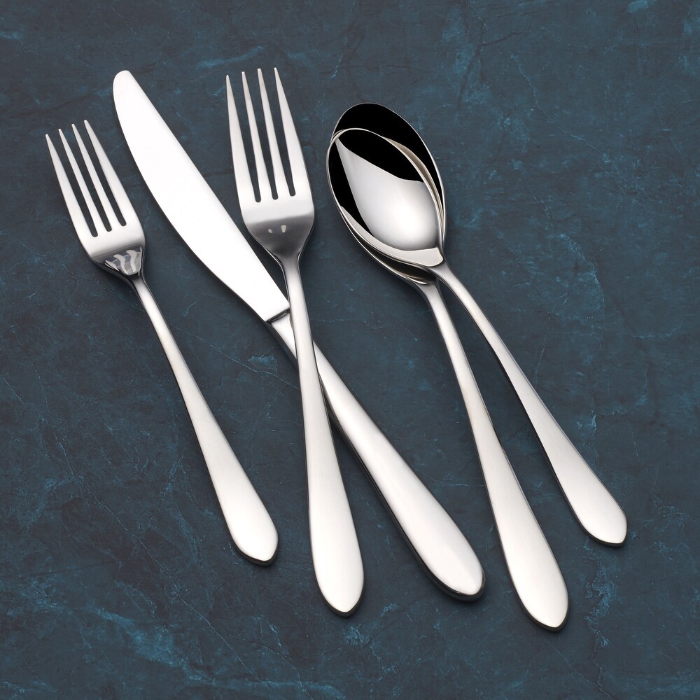 Fitz and Floyd 18.10 Nevaeh Coupe 45 Piece Flatware Set