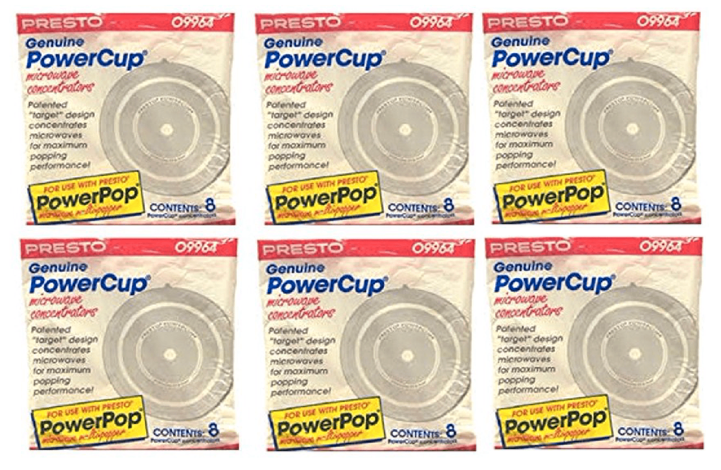 Presto Genuine Power Cup Microwave Concentrators (6 Pack)