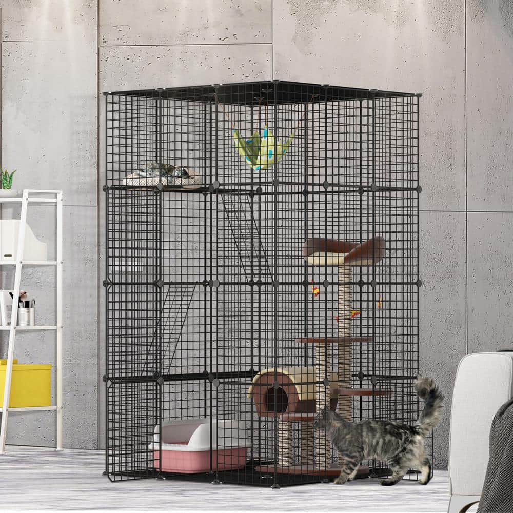 COZIWOW Cat Cage Large Playpen Exercise Place for 1-3 Cats CW12F0507