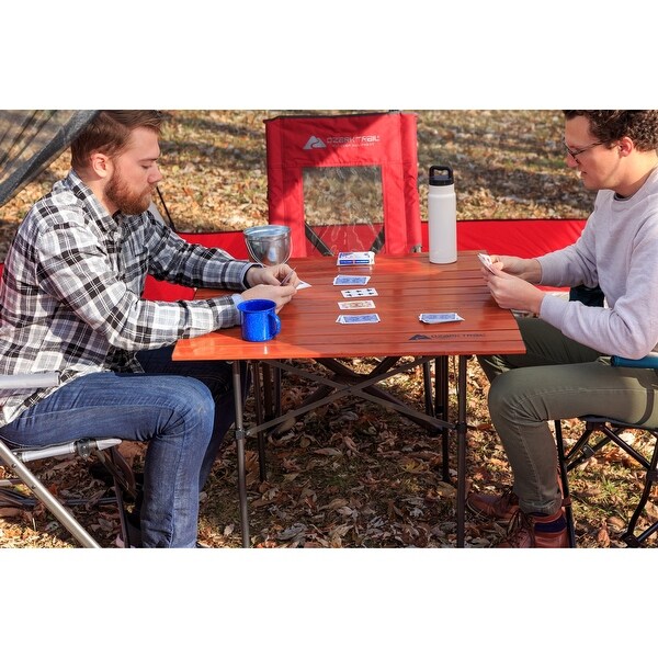 Square Folding Aluminum RollTop Camp Table