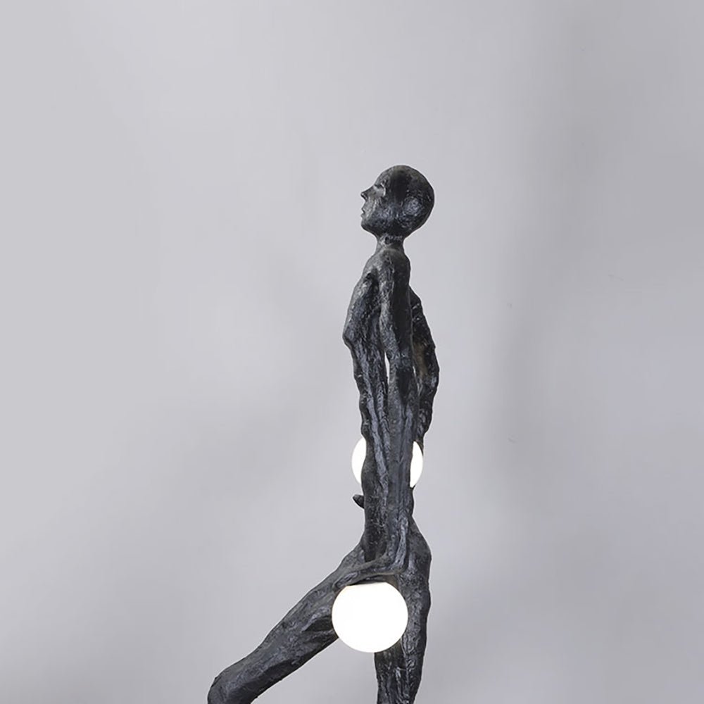 Kicking Ball Sculpture Character Floor Lamp