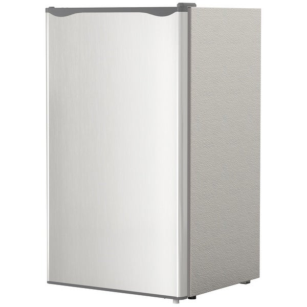 3.2 Cu.ft Mini Fridge with Reversible Door， Refrigerator with Freezer - 18.5''(L) x 17.32''(W) x 32.48''(H)