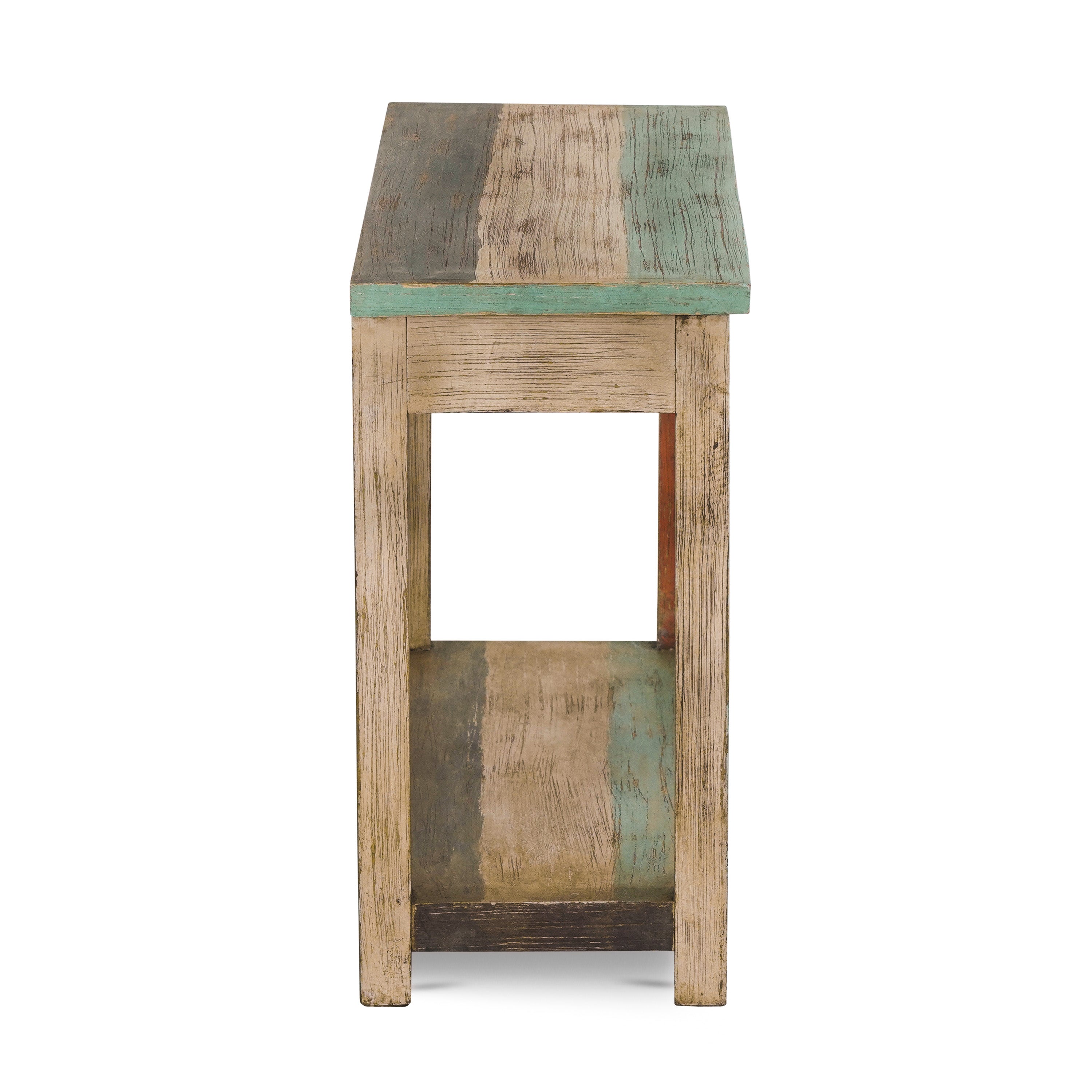 Tracey Handmade Distressed Mango Wood Console Table, Multicolored