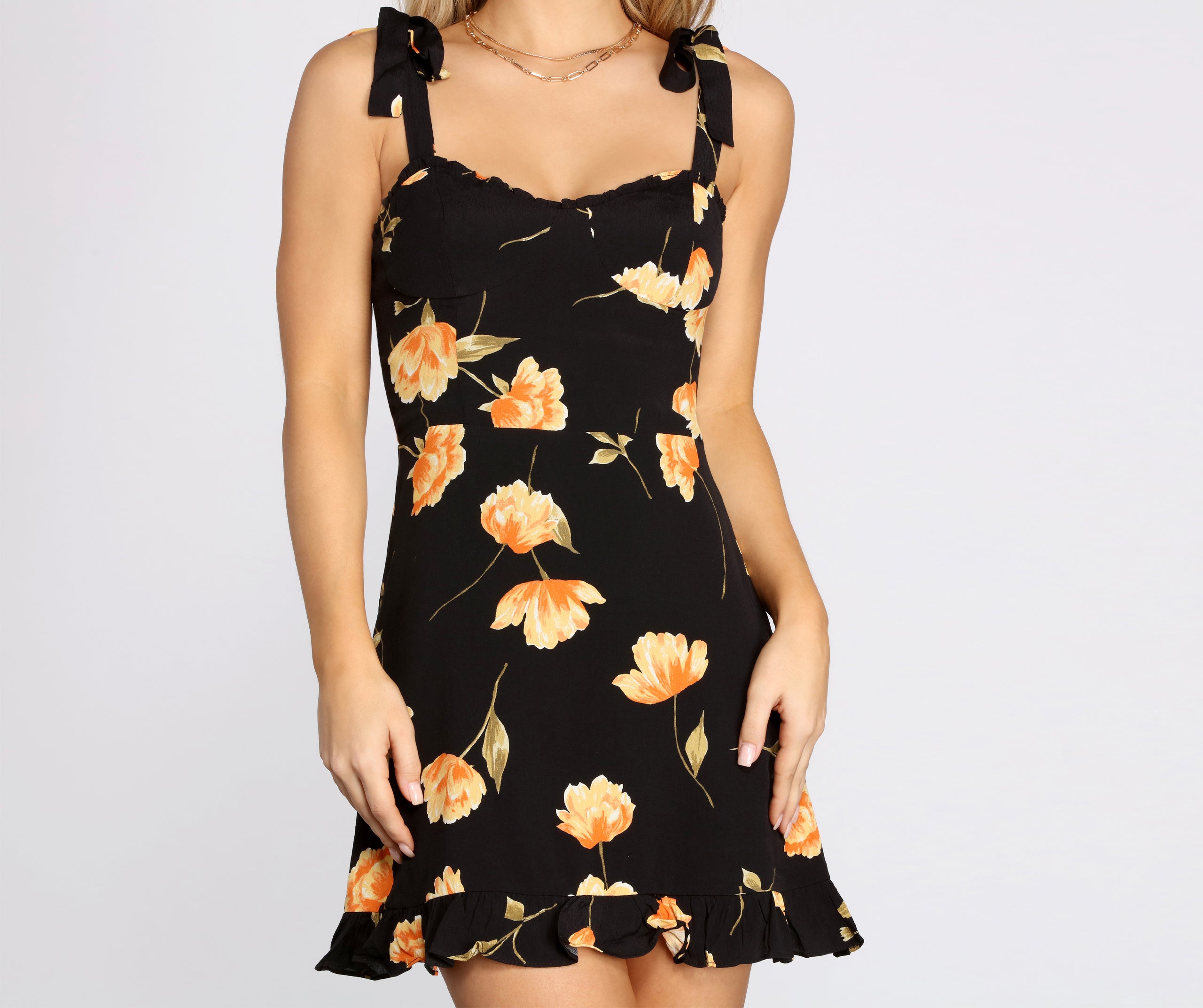 Bring On The Floral Mini Dress