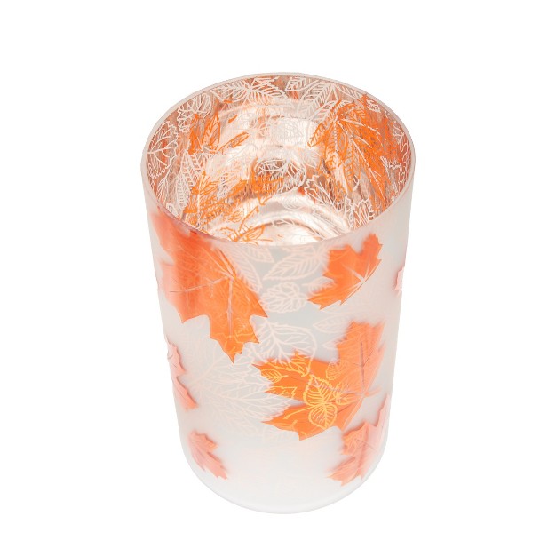 C amp f Home Fall Leaves Glass Container Large