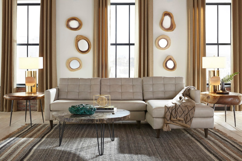 Skipping Stone Side Table  Forged Legs   Industrial   Side Tables And End Tables   by HedgeApple  Houzz