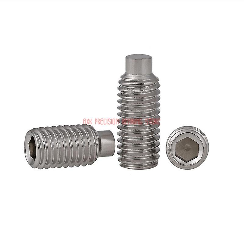 Bearing M6*10 304 Stainless 50pcs Din915 Srandard Convex Headless Socket Plug Set Screw Inner Hex Hexagon Hexagonal Head