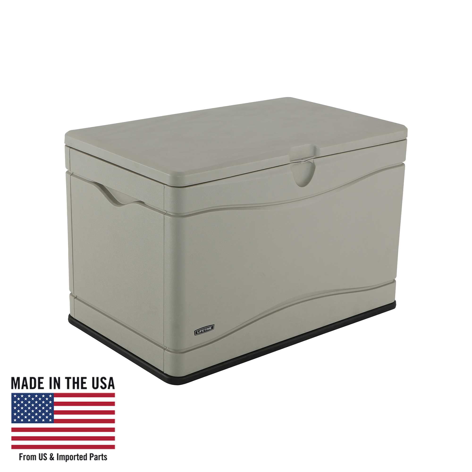 Lifetime Heavy-Duty 80 Gallon Plastic Deck Box, Beige