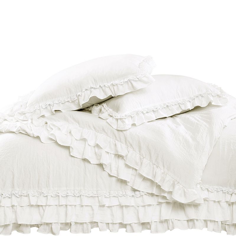 Lush Decor Ella Ruffle Lace Comforter Set