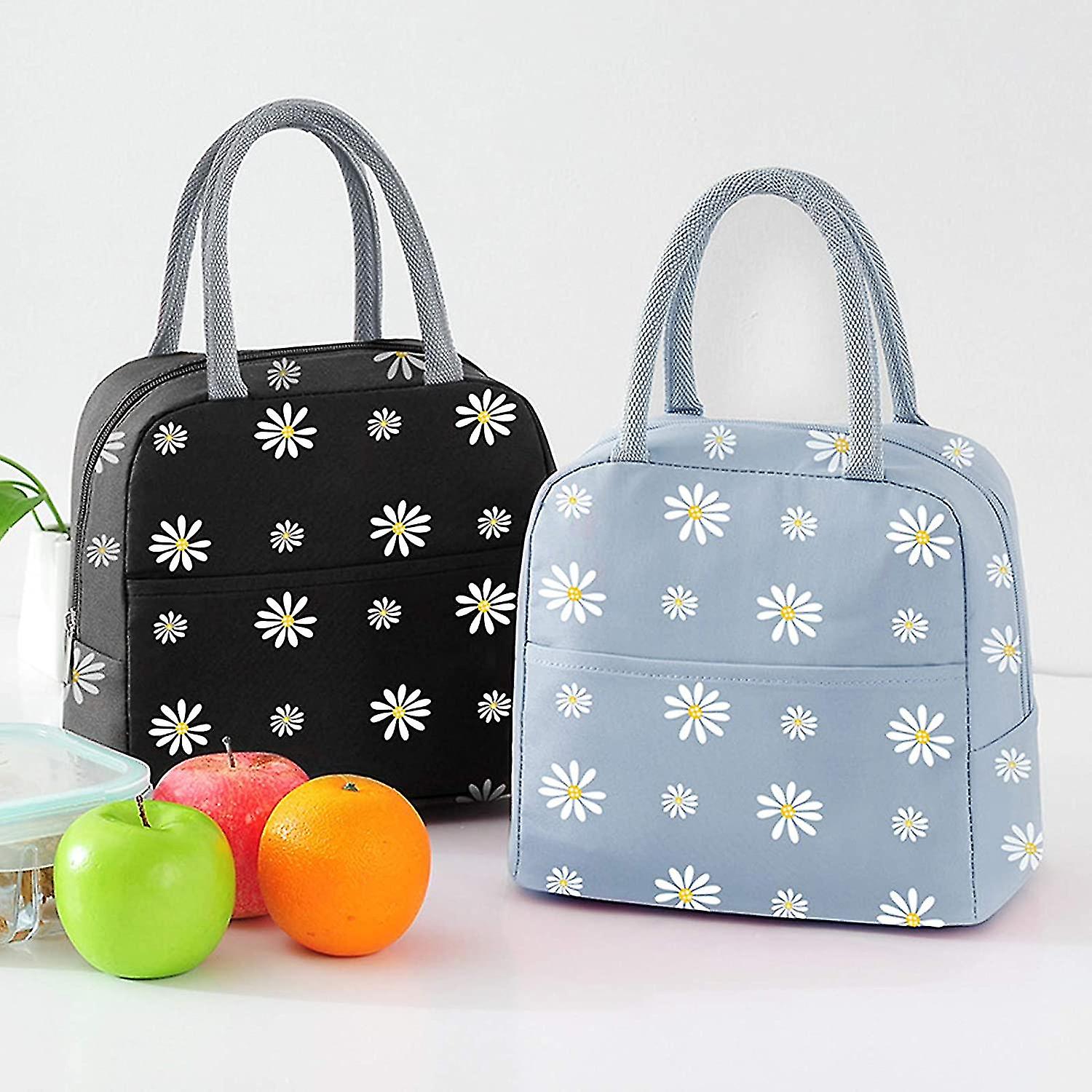 Insulated Lunch Bag， Portable Lunch Bags Er Bag Daisy Pattern Lunch Box Izer Tote Bag For Women Adults Kids Girls Picnic