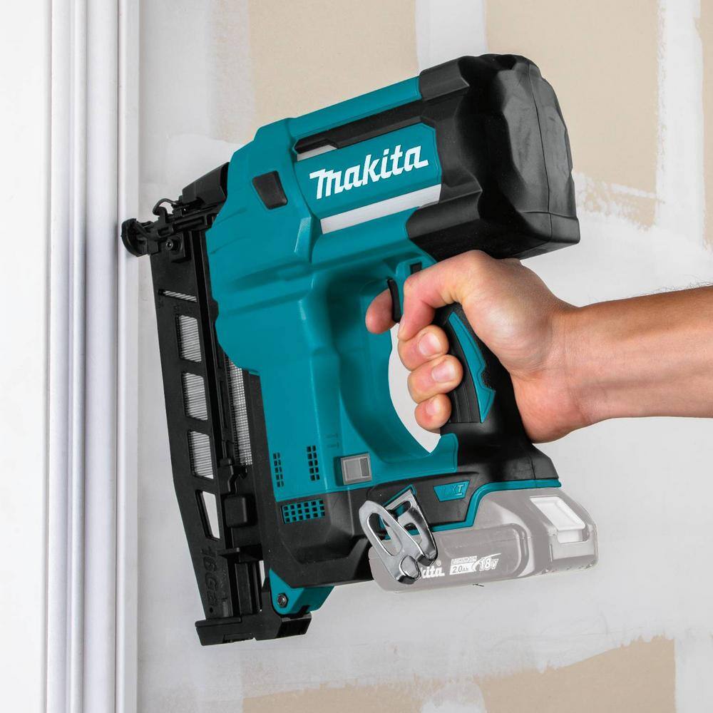 Makita 18V LXT Lithium-Ion 16-Gauge Cordless 2-12 in. Straight Finish Nailer (Tool Only) XNB02Z