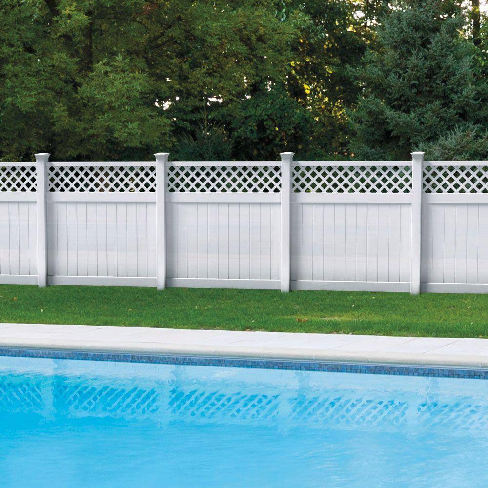 Barrette Outdoor Living 6 ft. H x 6 ft. W Valley White Vinyl Fence Panel Kit 73014375