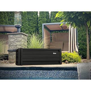 24 inch by 48 inch Rectangle Stealth Black Metal Planter Box PTTM2X4X18-STEALTHBLACK