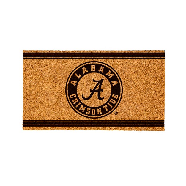 Evergreen University Of Alabama Logo Turf Mat Brown 28 X 16 Inches Indoor Outdoor Doormat