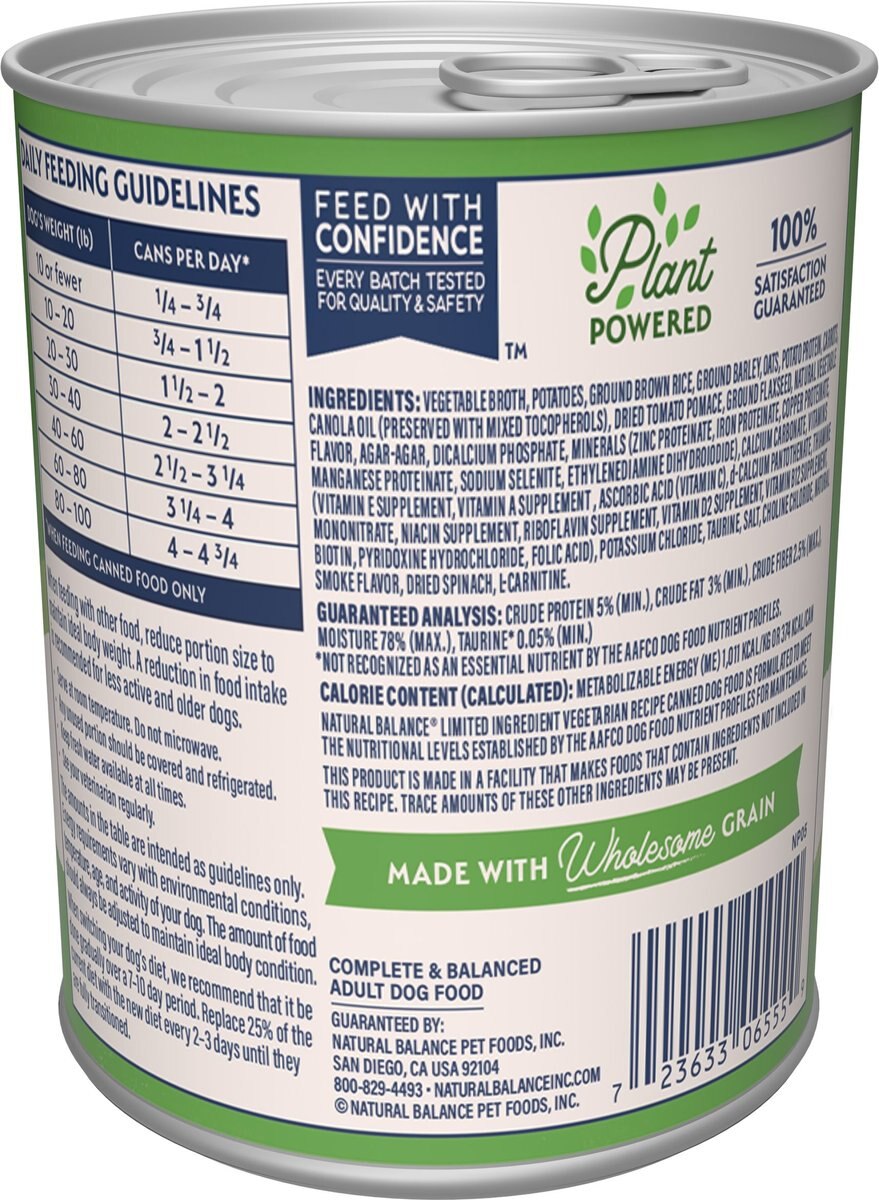 Natural Balance Vegetarian Formula Canned Dog Food