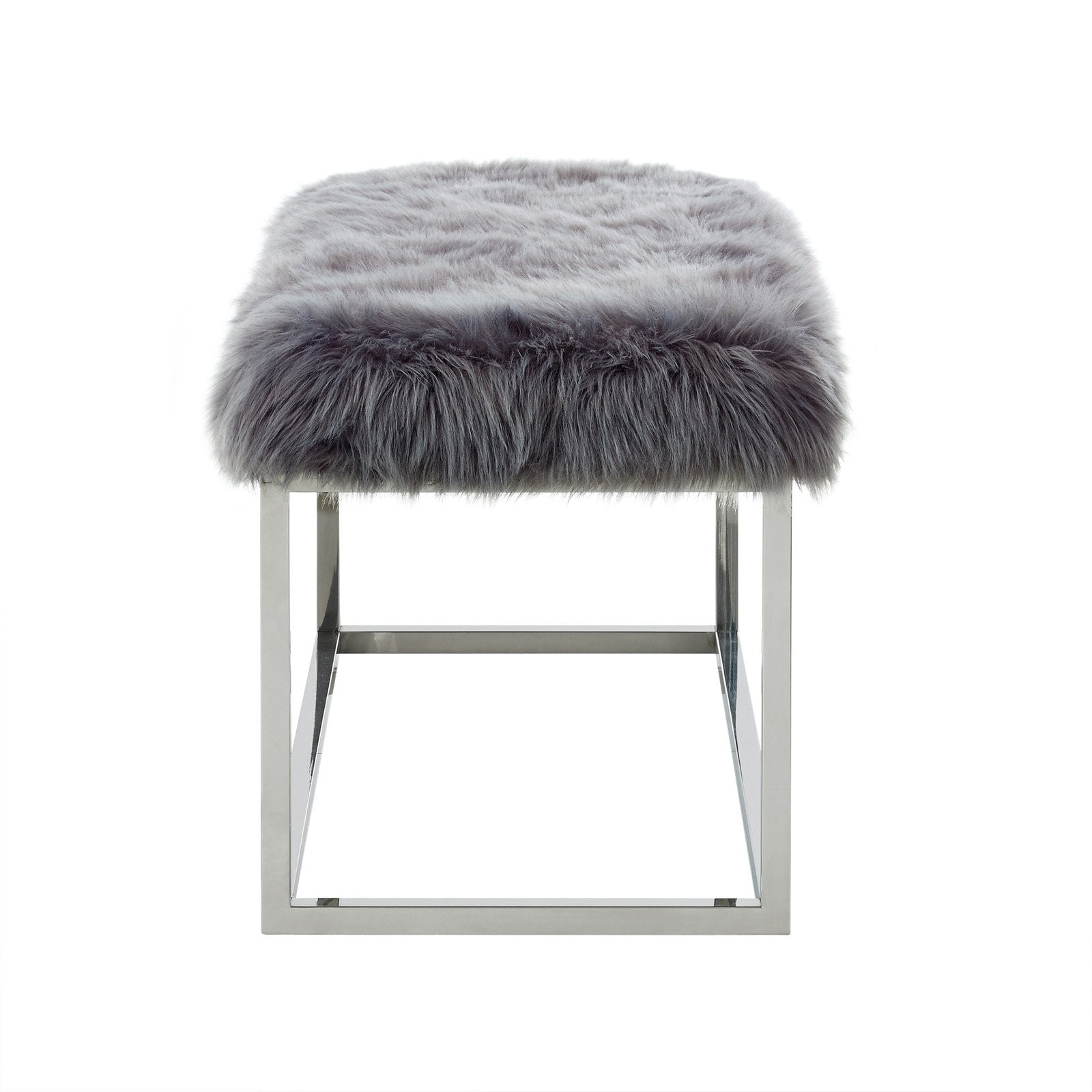 Inspired Home Athena Faux Fur Bedroom Bench