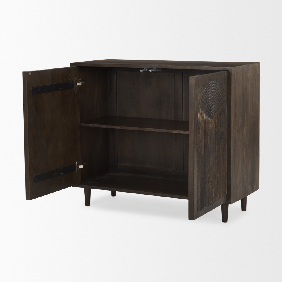 Tucker Solid Wood Patterned Accent Cabinet   Contemporary   Accent Chests And Cabinets   by Mercana  Houzz