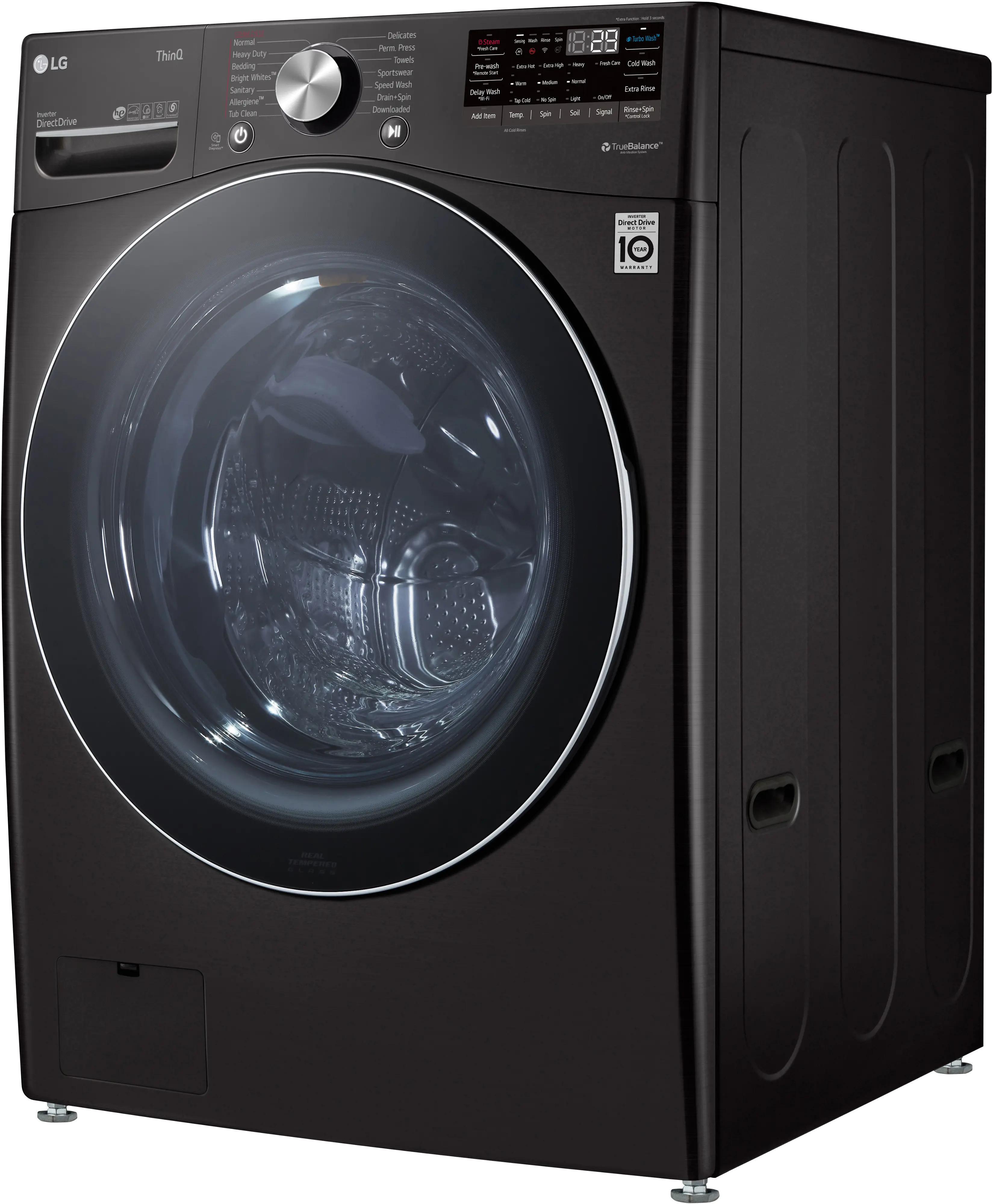 LG Mega Capacity Smart Front Load Washer with...