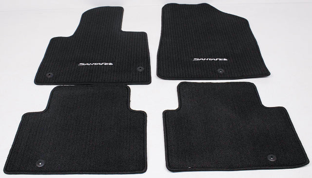 4ZF14-AC200RYN OEM Black 4pc Carpeted Floor Mat Set For Hyundai Santa Fe Sport