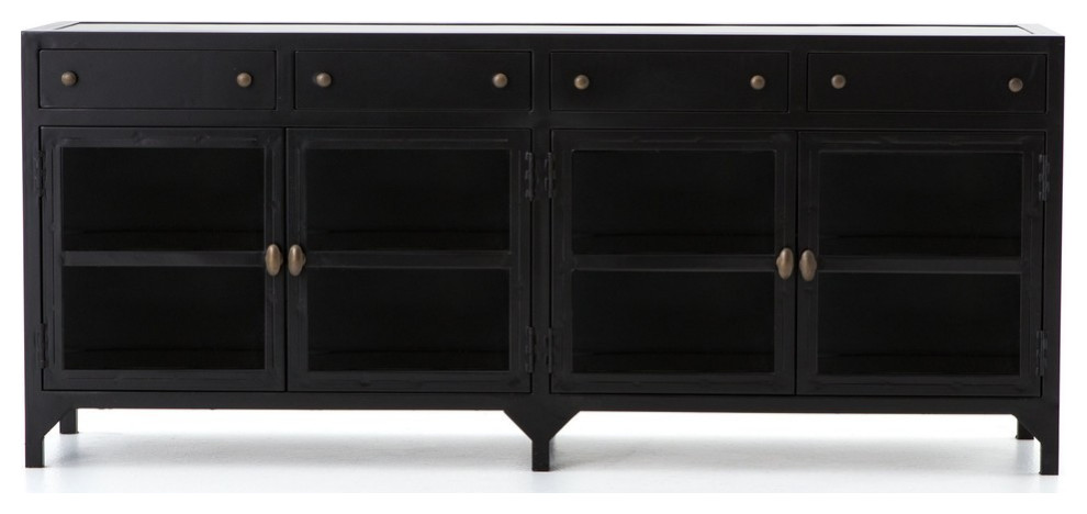 Helene Shadow Box Media Console   Industrial   Media Cabinets   by Virgil Stanis Design  Houzz