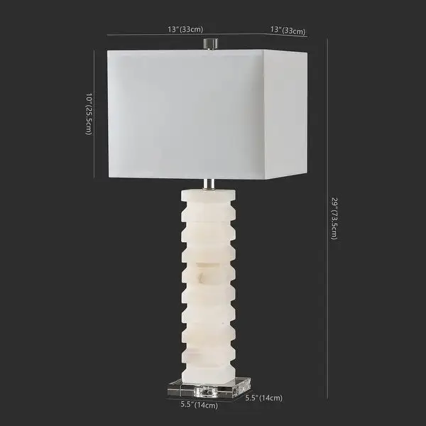 SAFAVIEH Couture Anita Alabasyer Table Lamp - 13 IN W x 13 IN D x 29 IN H