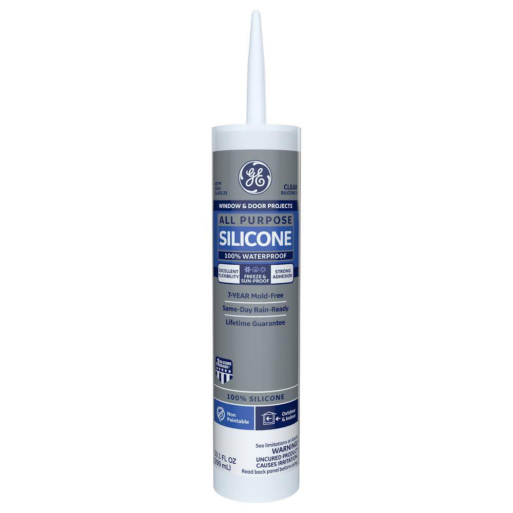 GE Silicone 1 10.1 oz. Clear All Purpose Caulk 2708911