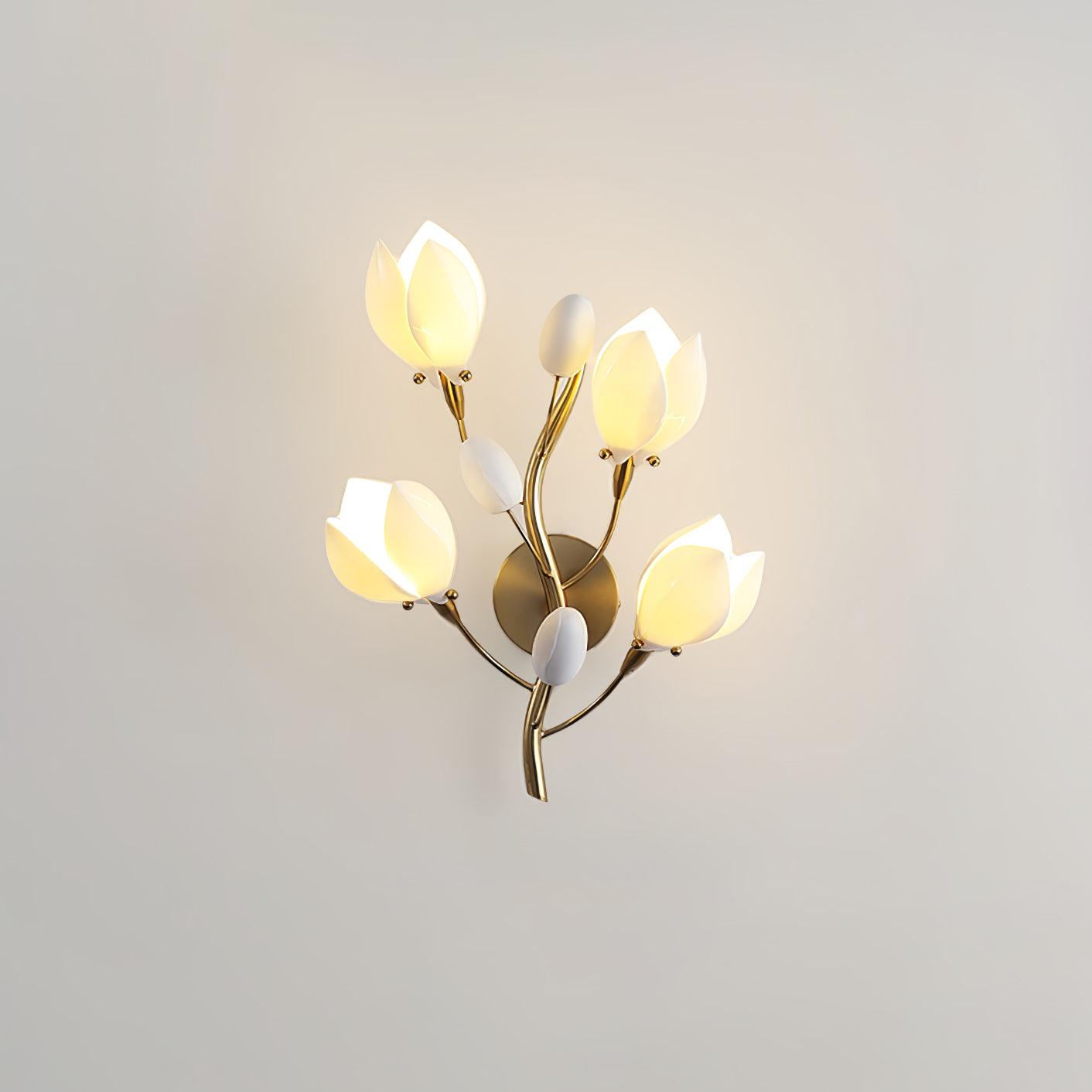 Porcelain Magnolia Wall Lamp