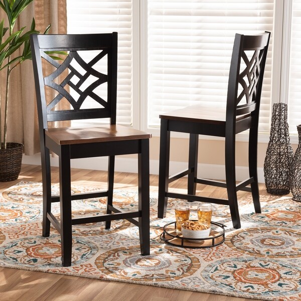 Nicolette Modern and Contemporary 2-Piece Counter Stool Set