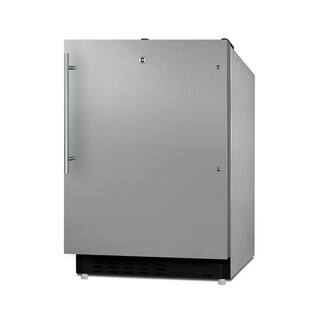 Summit Appliance 20 in. 2.68 cu. ft. Mini Refrigerator in Stainless Steel with Freezer ADA Compliant ALRF49BCSSHV