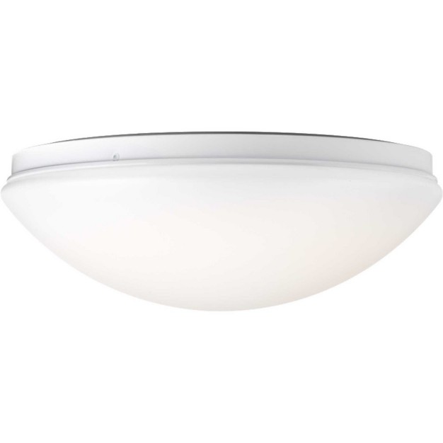 Progress Lighting Drums And Clouds 1 light Led Flush Mount White Acrylic Contoured Shade