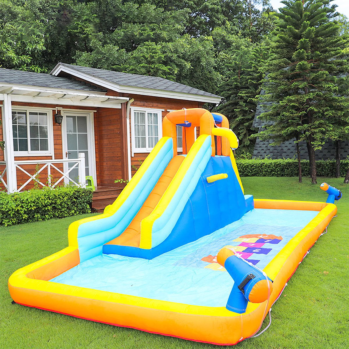 Louisee Inflatable Water Slide Kids Bounce House with Blower,Water Slides for Kids Backyard