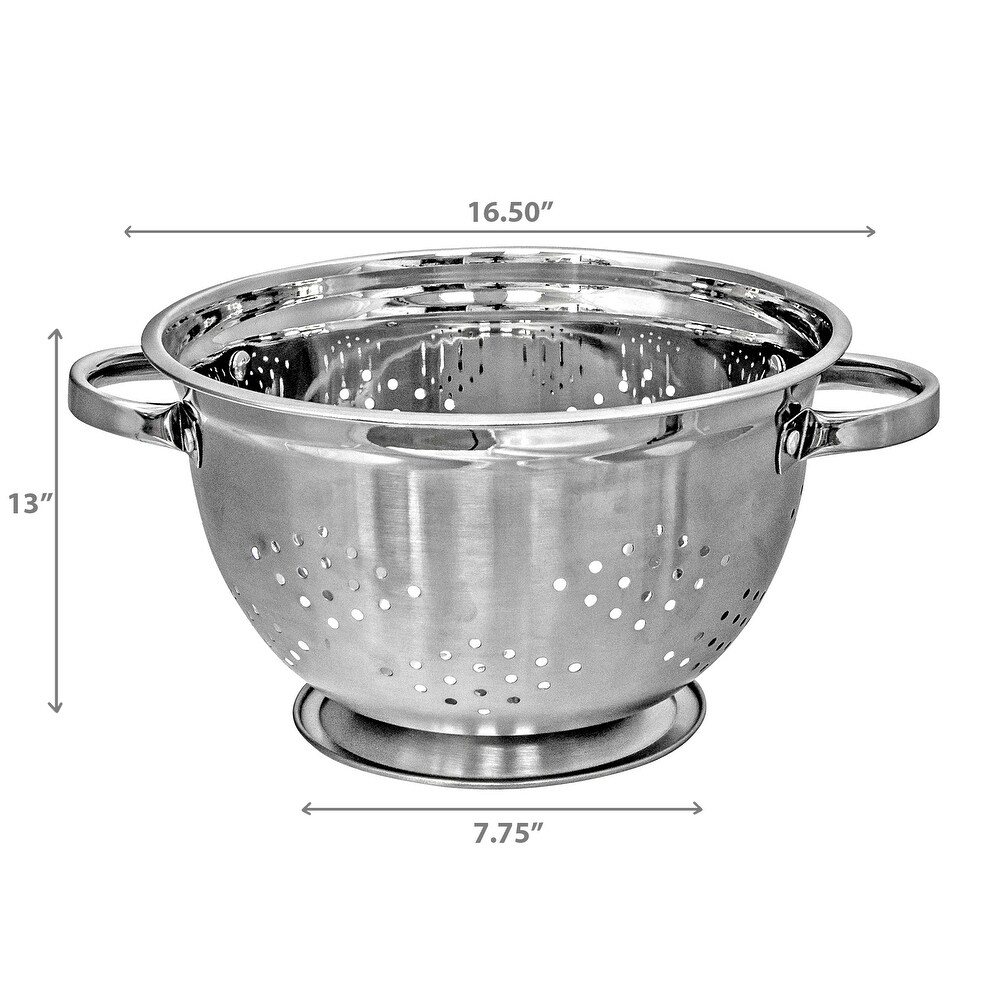 IH Casa Decor Stainless Steel Deep Colander With Handles 13\