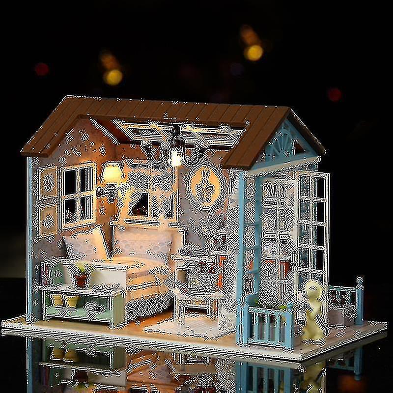 New Year Christmas Gifts Doll House Diy Miniature Dollhouse Toy Furnitures Casadolls Houses Toys For