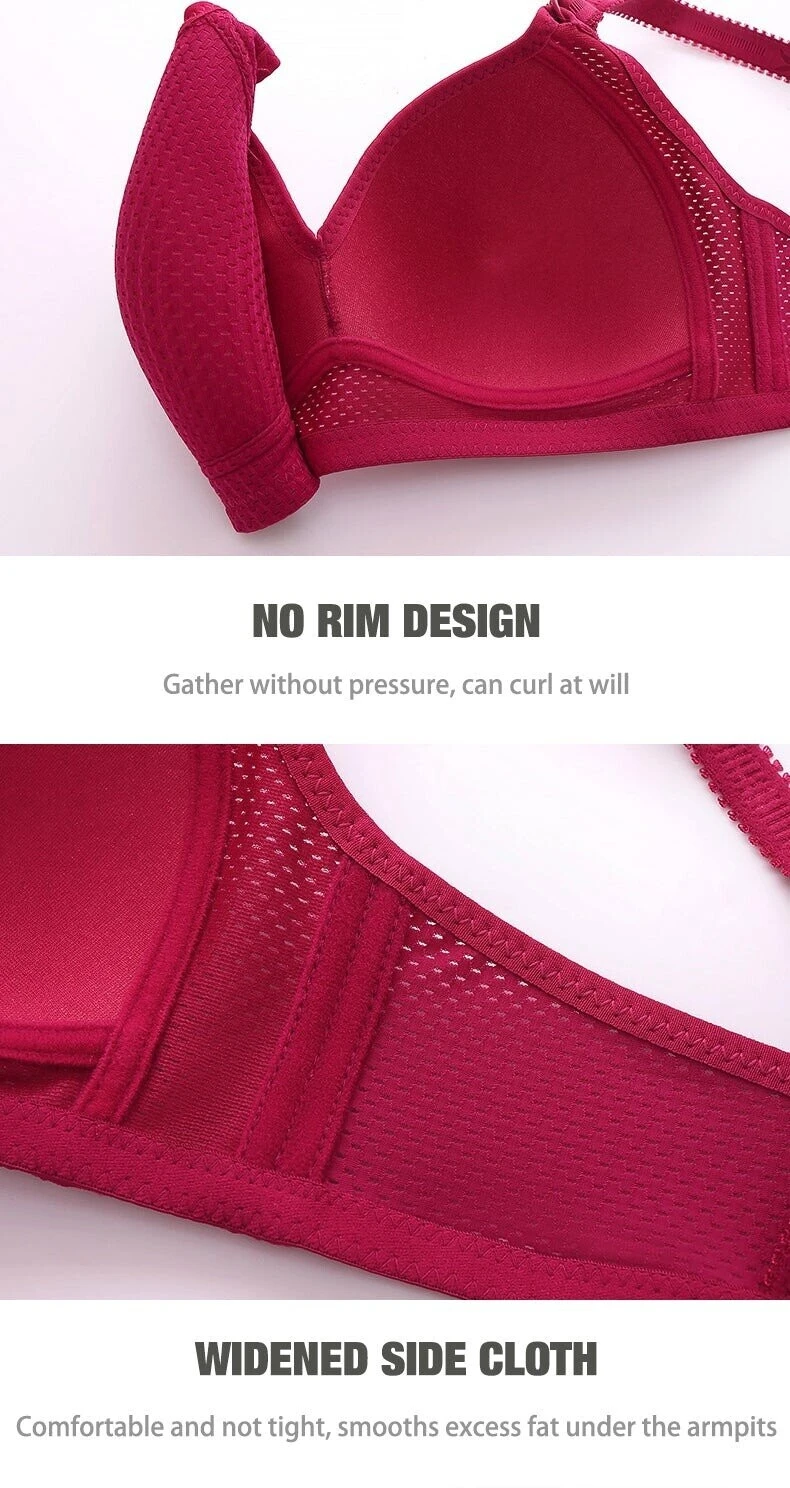 🔥Plus Size Bra Women Underwear Wire Free Comfort  Soft Breathable�