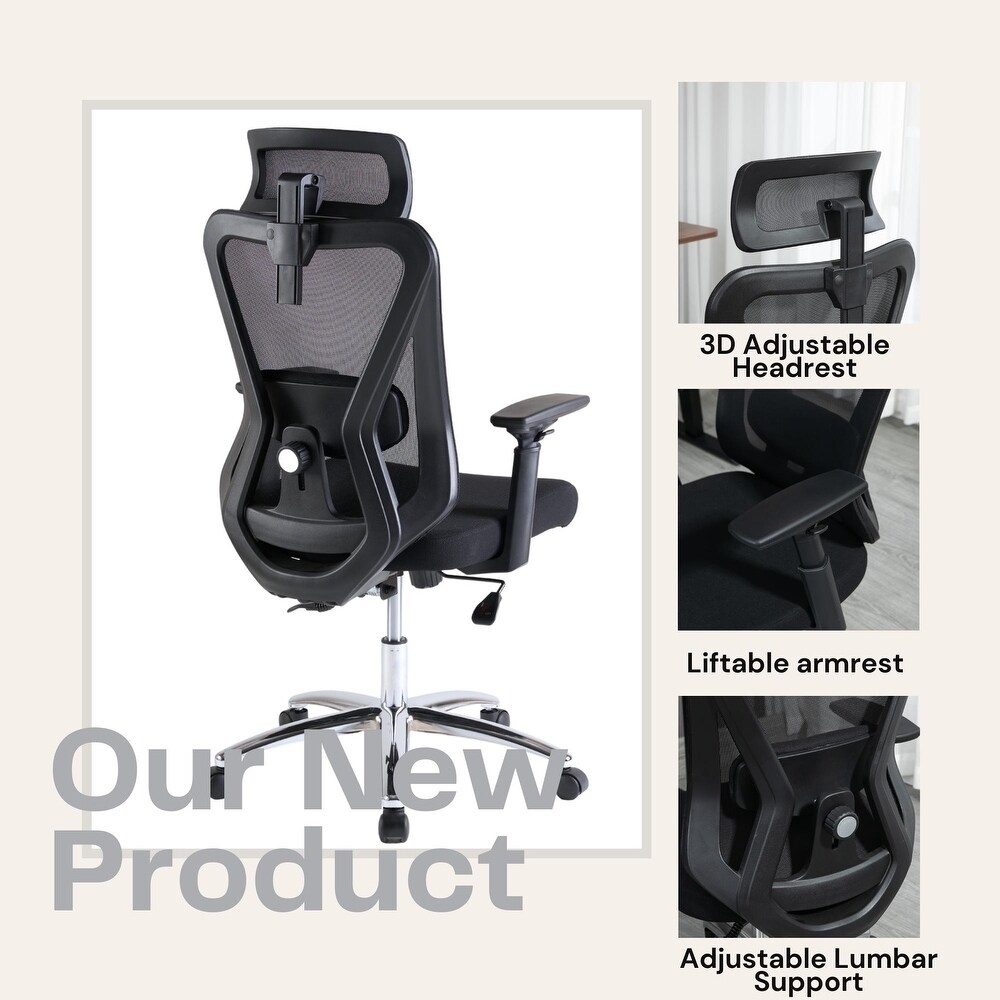 Mesh High Back Computer Chair  Modern Ergonomic Office Desk Chairs  Executive Rolling Swivel Chair with Reclining Function