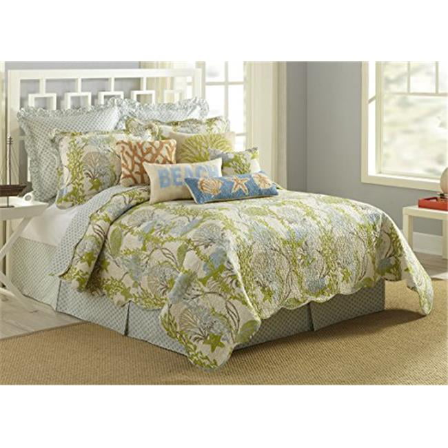 Peking Handicraft 15PHS69016C01 20 x 26 in. Yuma Quilted Standard Shamand Light Green - Standard Size