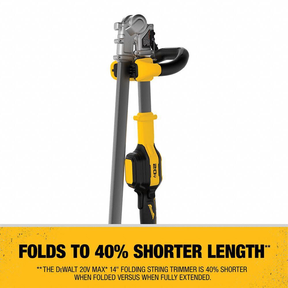 DEWALT 20V MAX String Trimmer Kit Folding 14" DCST922P1 from DEWALT