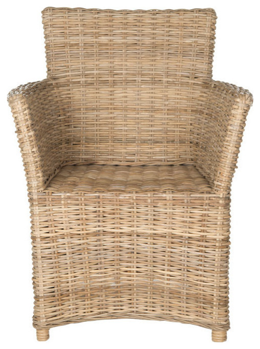 Tonzja Rattan Arm Chair  Natural   Tropical   Armchairs And Accent Chairs   by Rustic Home Furniture Deco  Houzz