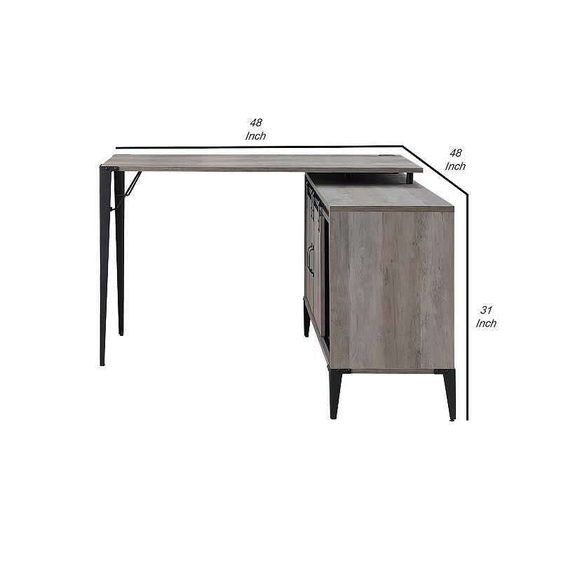 Writing Desk with with Metal Leg and Cord Management