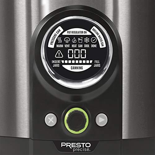 Presto 02144 12Qt Digital Canner, Black Stainless