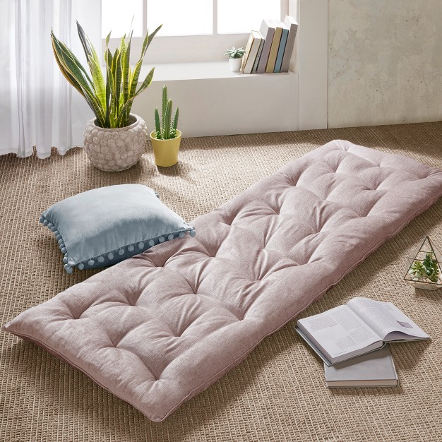 Alder Chenille Lounge Floor Pillow Cushion Blush Intelligent Design