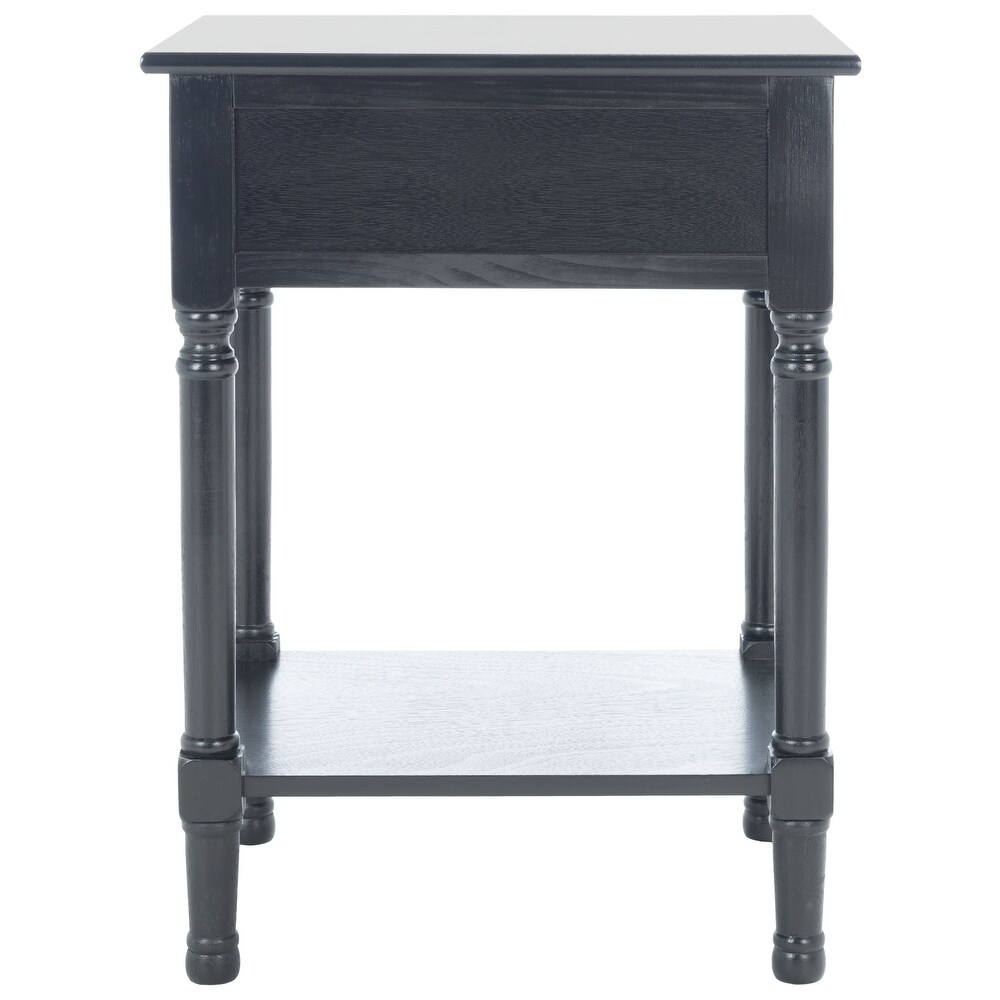 SAFAVIEH Tate 1 Drawer Lower Shelf Nightstand Accent Table   19\